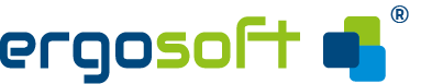 Das Logo von ergosoft, dem Unternehmen hinter psychodat